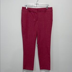 LOFT Raspberry pink slim 28” ankle pants size 8 business casual NEW
